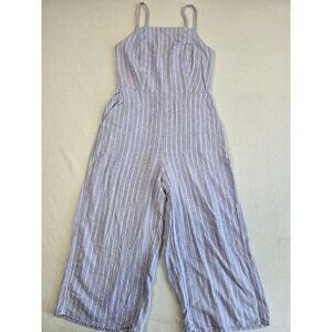 Old Navy Small Striped Linen Blend Jumpsuit Small